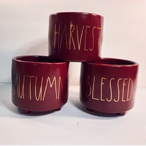 New! RAE DUNN Set of 3 Fall Planters